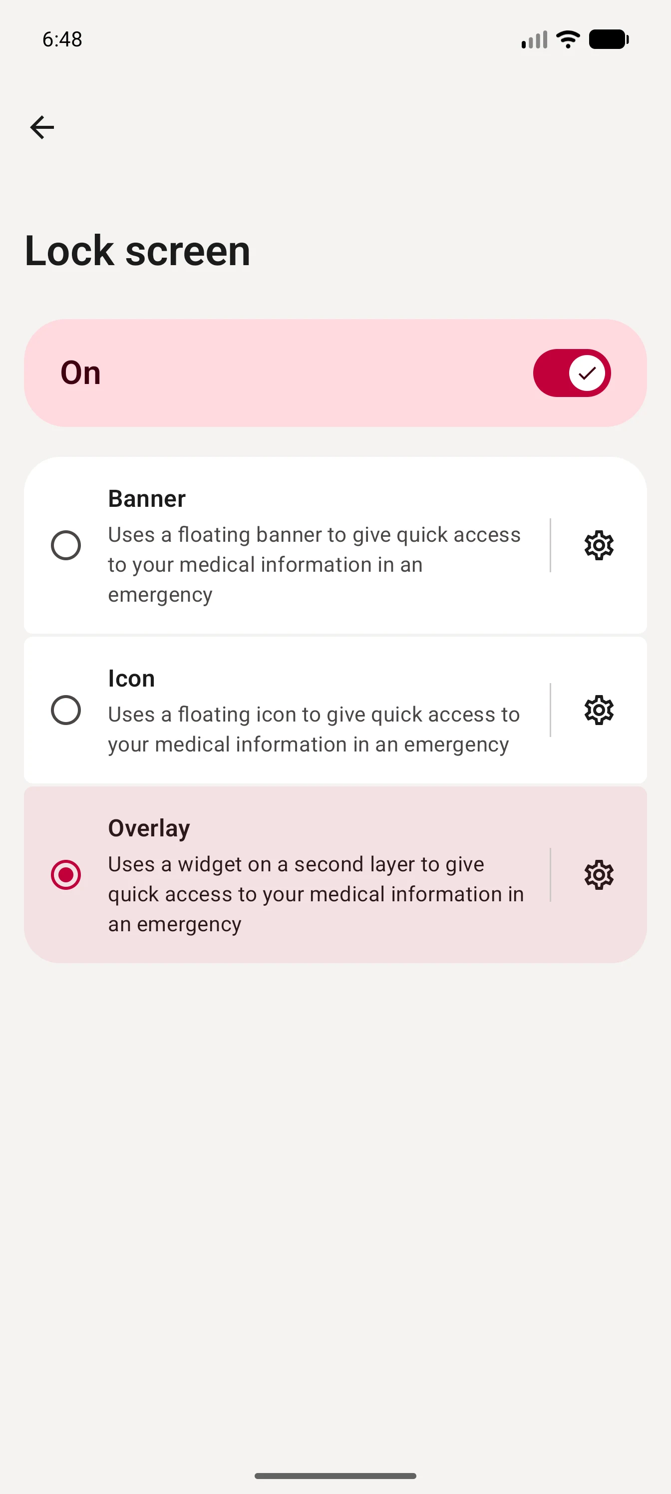Medical ID screenshot